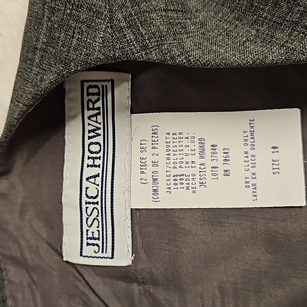 Jessica Howard Mixed Gray Pattern Button Vest Top… - image 5